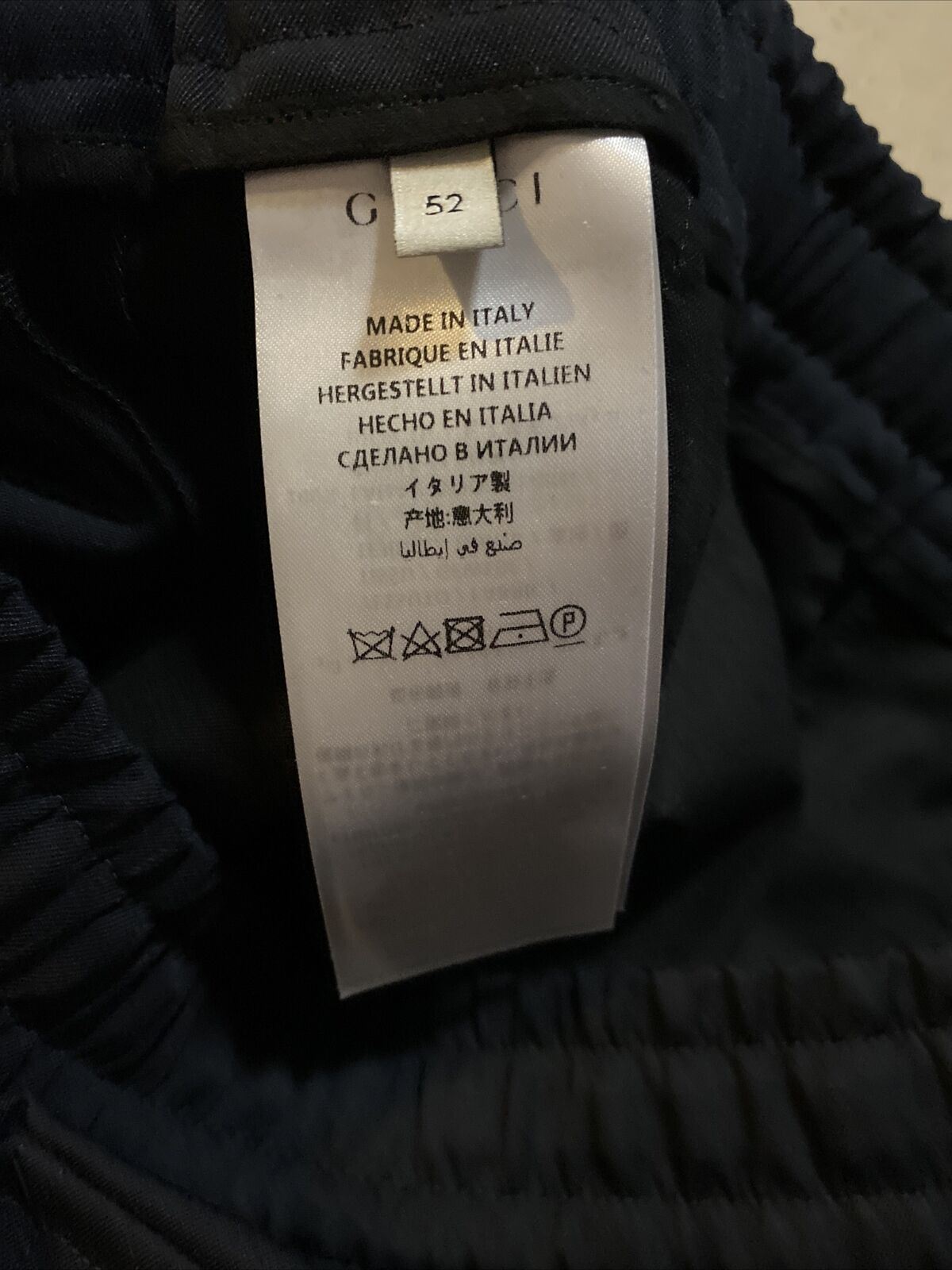 Neue Jegging-Hose aus Wolle für Herren von Gucci im Wert von 1.300 US-Dollar, Mitternachtsblau, 36 US (52 EU), Italien