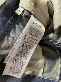 Neu mit Etikett: 1400 $ Gucci Herren-Jeanshose Blau 30 US (46 Euro) Italien