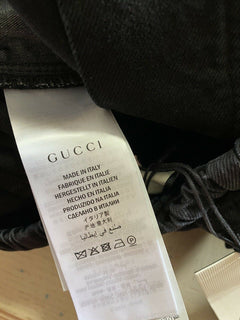 Neu mit Etikett: 950 $ Gucci Kurze Jeanshose für Herren aus gewaschener Baumwolle, Schwarz, Größe 34, Italien