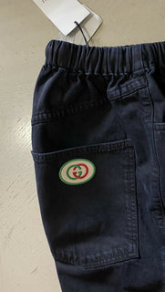 Neu mit Etikett: 950 $ Gucci Kurze Jeanshose für Herren aus gewaschener Baumwolle, Schwarz, Größe 34, Italien