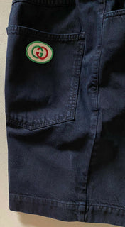 Neu mit Etikett: 950 $ Gucci Kurze Jeanshose für Herren aus gewaschener Baumwolle, Schwarz, Größe 34, Italien