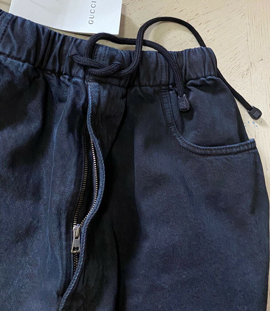 СЗТ 950 долларов США Gucci Мужские короткие джинсовые брюки из потертого хлопка, черные, размер 34, Италия