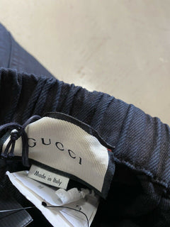 Neu mit Etikett: 950 $ Gucci Kurze Jeanshose für Herren aus gewaschener Baumwolle, Schwarz, Größe 34, Italien