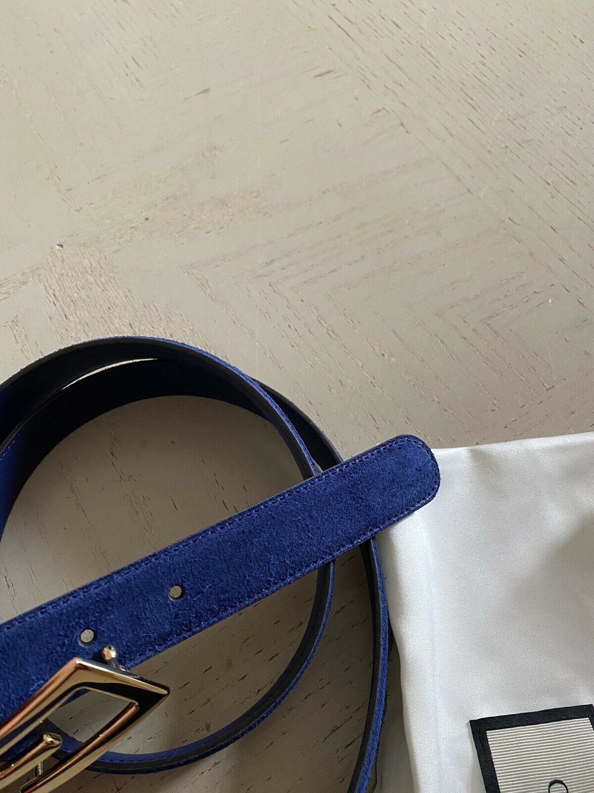 Новый мужской замшевый ремень GG Gucci за 890 долларов, темно-синий 110/44, Италия