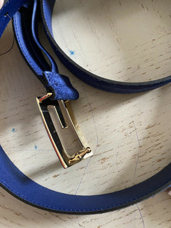 Neuer 890 $ Gucci Herren-Wildleder-GG-Gürtel Navy 110/44 Italien