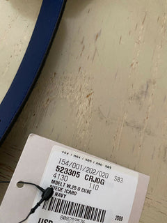 Neuer 890 $ Gucci Herren-Wildleder-GG-Gürtel Navy 110/44 Italien