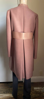5850 $ Gucci Damen-Mantel aus Wolle/Leder, Lila, Größe 12 US/46, Italien
