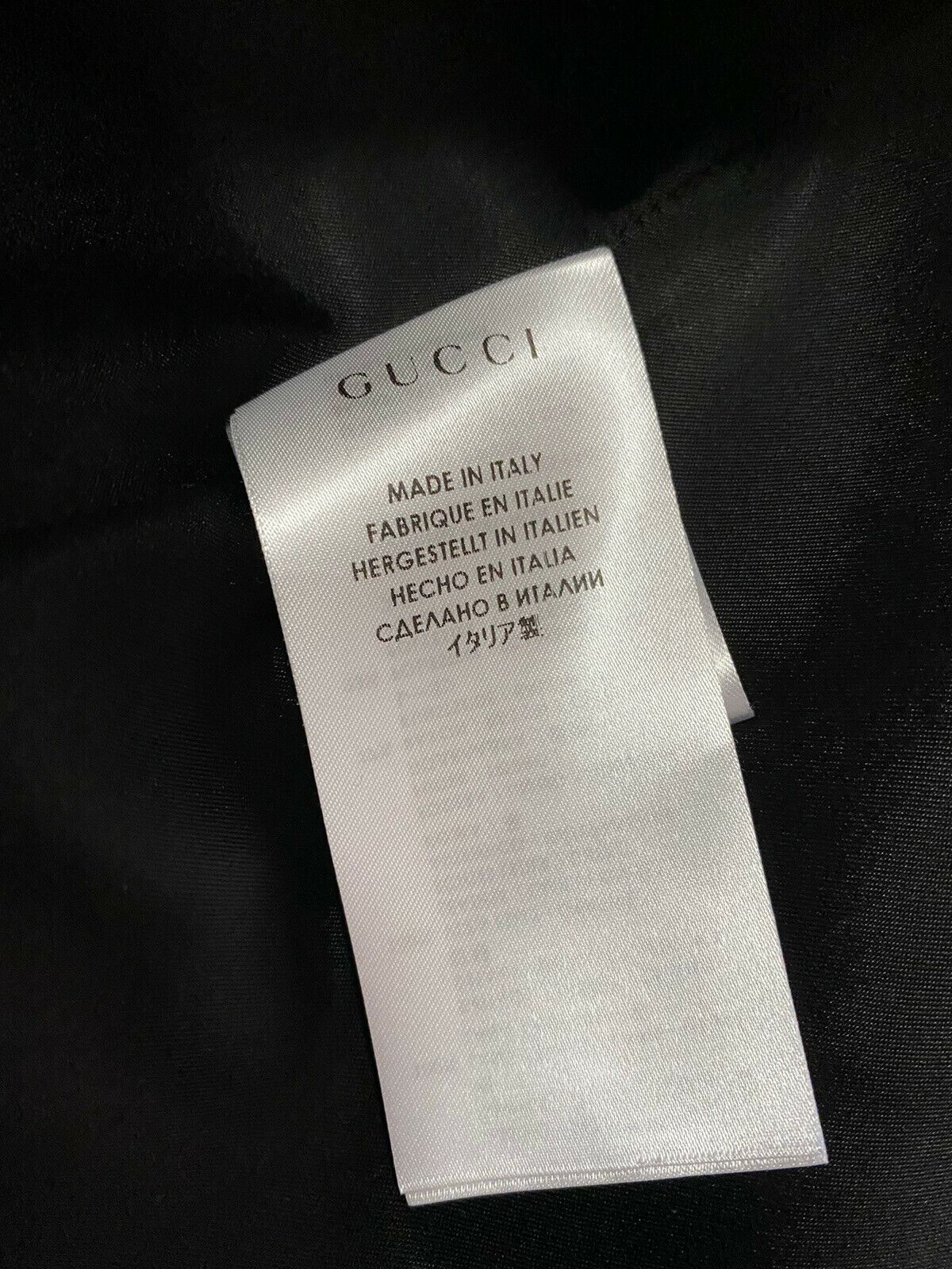 5850 $ Gucci Damen-Mantel aus Wolle/Leder, Lila, Größe 12 US/46, Italien