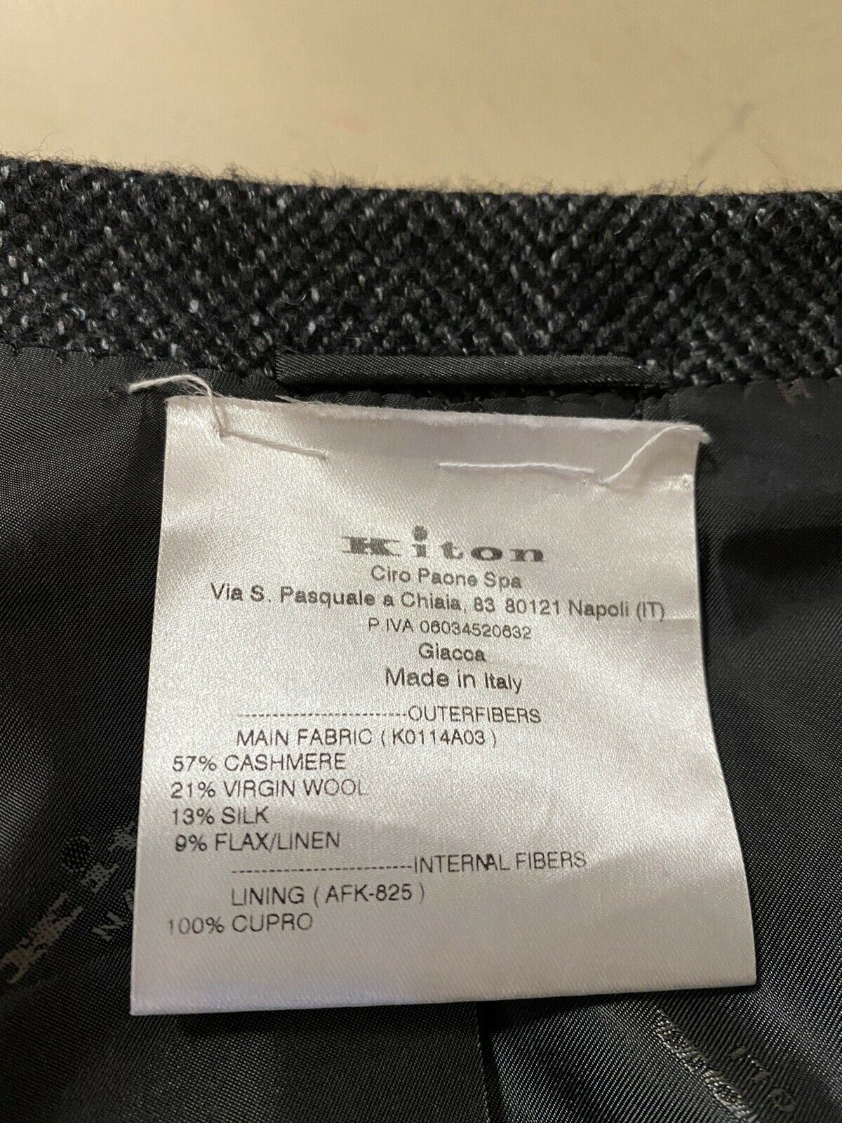 NWT $9895 Kiton Men Sport Coat Blazer Jacket Color DK Gray 42R US/52R Eu