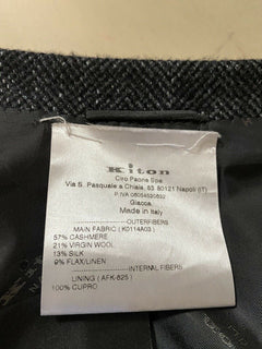 СЗТ $9895 Kiton Мужской спортивный пиджак Цвет куртки DK Серый 42R США/52R ЕС