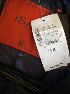 Neuer 4750 $ Isaia Field Kaschmir-Jackenmantel, Marineblau, 42 US/52 Eu, Italien