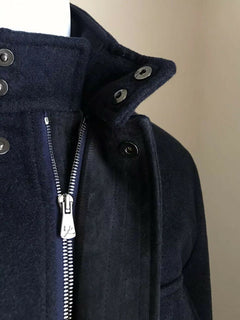 Neuer 4750 $ Isaia Field Kaschmir-Jackenmantel, Marineblau, 42 US/52 Eu, Italien