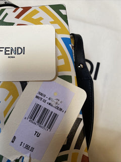 New Fendi Mini Logo FF Leather Crossbody Bag Shoulder Bag Multicolor