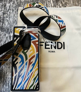 New Fendi Mini Logo FF Leather Crossbody Bag Shoulder Bag Multicolor