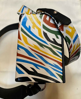New Fendi Mini Logo FF Leather Crossbody Bag Shoulder Bag Multicolor