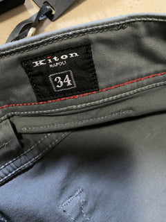 NWT $1102 Мужские зауженные джинсы Kiton серые 34 США (50 ЕС) Италия