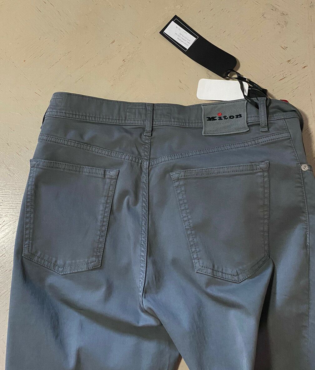 Neu mit Etikett: 1102 $ Kiton Herren Slim Fit Jeans Hose Grau 34 US (50 Eu) Italien