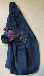 Neu mit Etikett: 4995 $ Isaia Herren-Blazer aus Seiden-Wildleder, Sportmantel, Marineblau, 44R US/54R Eu