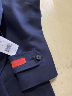 Neu mit Etikett: 3995 $ Isaia Herren-Einreiher-Blazer-Jackenmantel, Marineblau, 44R US/54R Eu