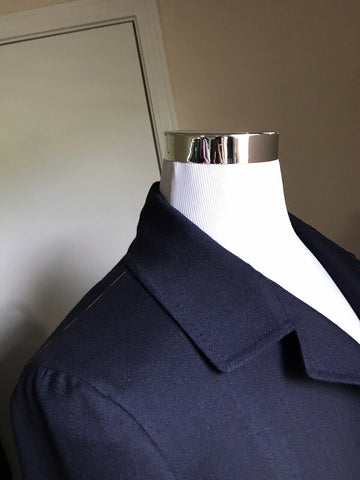 NWT $3995 Isaia Men Single-Breasted Blazer Jacket Coat Navy 44R US/54R Eu