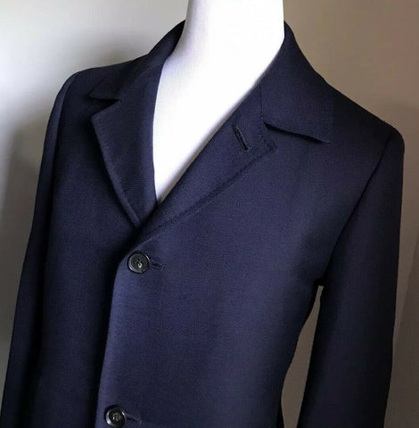 NWT $3995 Isaia Men Single-Breasted Blazer Jacket Coat Navy 44R US/54R Eu