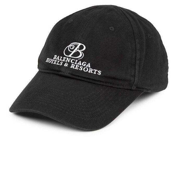 NWT Balenciaga Mens  Resorts Baseball Cap Hat Black Size L Italy