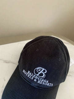 NWT Balenciaga Mens  Resorts Baseball Cap Hat Black Size L Italy