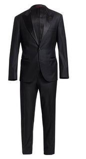 Neu $4490 Brunello Cucinelli Herren-Smokinganzug Schwarz 46R US (56R Euro) Italien