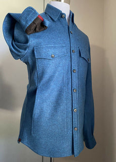 Neu mit Etikett: 1350 $ Isaia Langarm-Kaschmirpullover-Hemdjacke, Blau, Größe SM