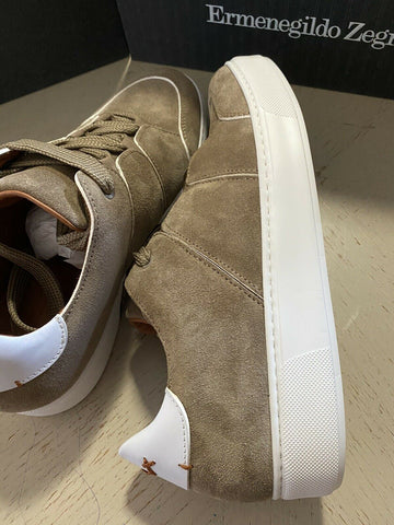 Новые замшевые/кожаные кроссовки Ermenegildo Zegna Couture за 850 долларов США LT Brown 11 US