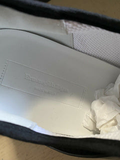 Neue 775 $ Ermenegildo Zegna Leder Sneakers Schuhe Schwarz 11 US Italien