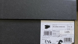 Neue $775 Ermenegildo Zegna Leder-Sneakers Schuhe Schwarz/Blau 13 US Italien