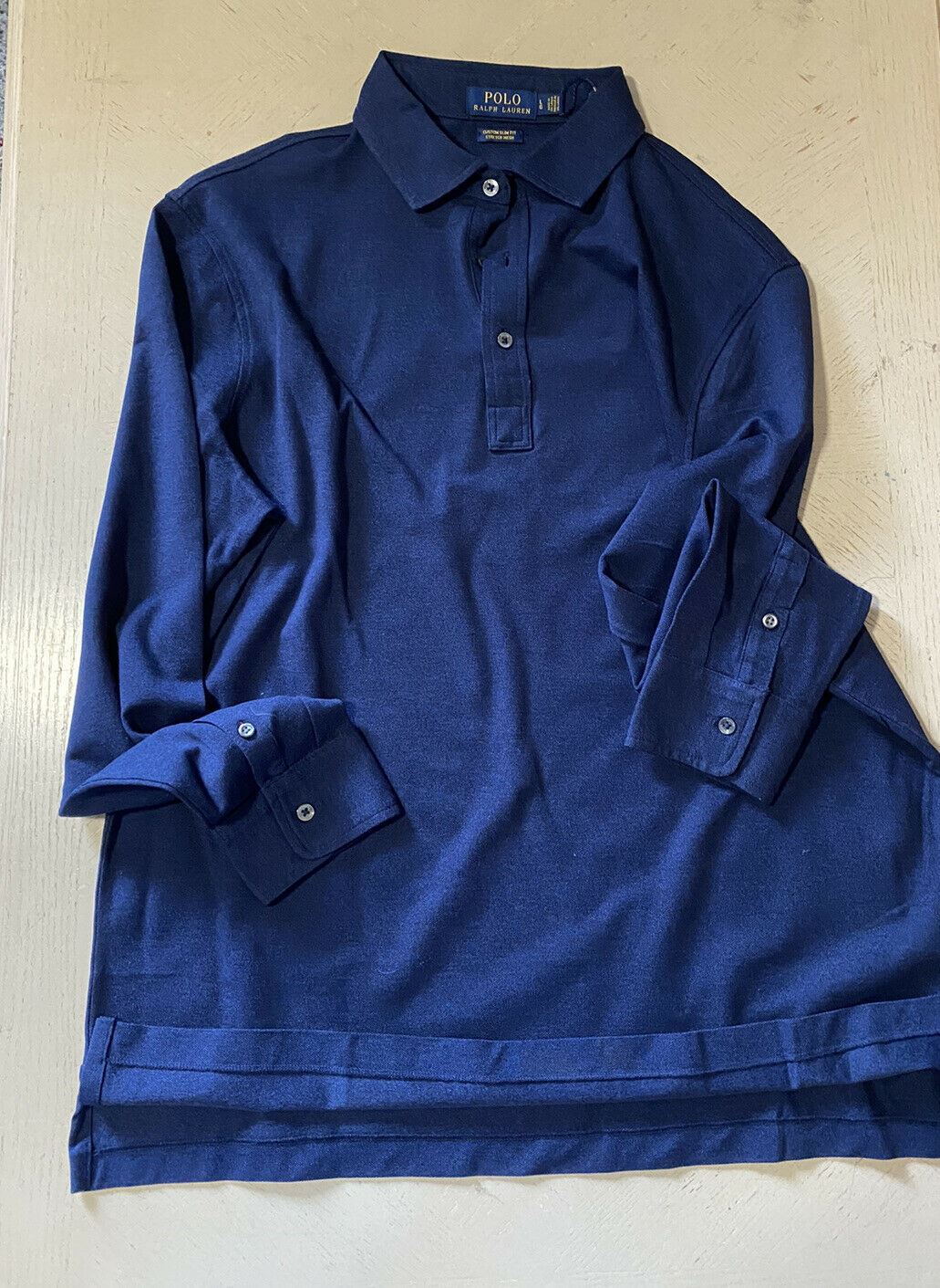 NWT Polo Ralph Lauren Mens Long Sleeve Polo Shirt Blue Size L