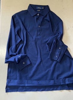 Neu mit Etikett: Polo Ralph Lauren Herren-Langarm-Poloshirt, Blau, Größe L