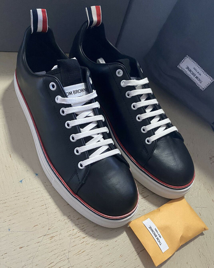NIB Thom Browne Herren Leder Sneakers Schuhe Schwarz 12 US/45 Eu Italien