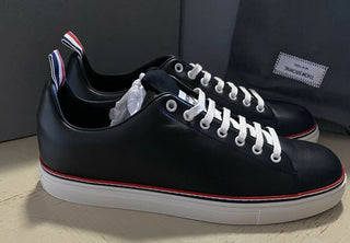 NIB Thom Browne Herren Leder Sneakers Schuhe Schwarz 12 US/45 Eu Italien