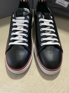 NIB Thom Browne Herren Leder Sneakers Schuhe Schwarz 12 US/45 Eu Italien