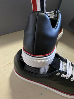 NIB Thom Browne Herren Leder Sneakers Schuhe Schwarz 12 US/45 Eu Italien