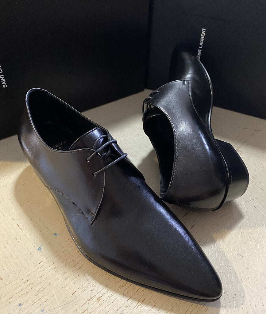NIB $ 745 Saint Laurent Herren-Lederschuhe Schwarz 9 US /42 Eu Italien