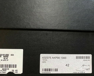 NIB $ 745 Saint Laurent Herren-Lederschuhe Schwarz 9 US /42 Eu Italien