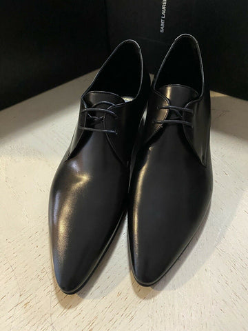 NIB $ 795 Saint Laurent Herren-Lederschuhe Schwarz 10 US /43 Eu Italien