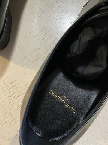 NIB $ 795 Saint Laurent Herren-Lederschuhe Schwarz 10 US /43 Eu Italien