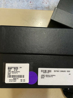 NIB $ 595 Saint Laurent Herren-Sandalen aus Leder, Schwarz, 8 US/41 Eu, Italien