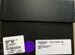 NIB $ 595 Saint Laurent Herren-Sandalen aus Leder, Schwarz, 8,5 US/41,5 EU, Italien