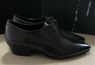 NIB 795 $ Saint Laurent Damen Lederschuhe Schwarz 7 US (37 Eu) Italien