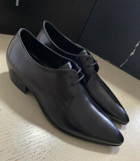 NIB 795 $ Saint Laurent Damen Lederschuhe Schwarz 7 US (37 Eu) Italien
