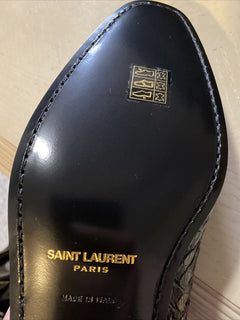 NIB $1995 Saint Lauren Herren Schlangenlederstiefel Schuhe Schwarz 10 US / 43 Eu Italien