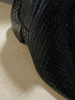 NIB $1995 Saint Lauren Herren Schlangenlederstiefel Schuhe Schwarz 10 US / 43 Eu Italien