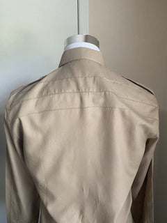 Neu mit Etikett: 1190 $ Saint Laurent Herrenhemd Beige S (38/15) Italien