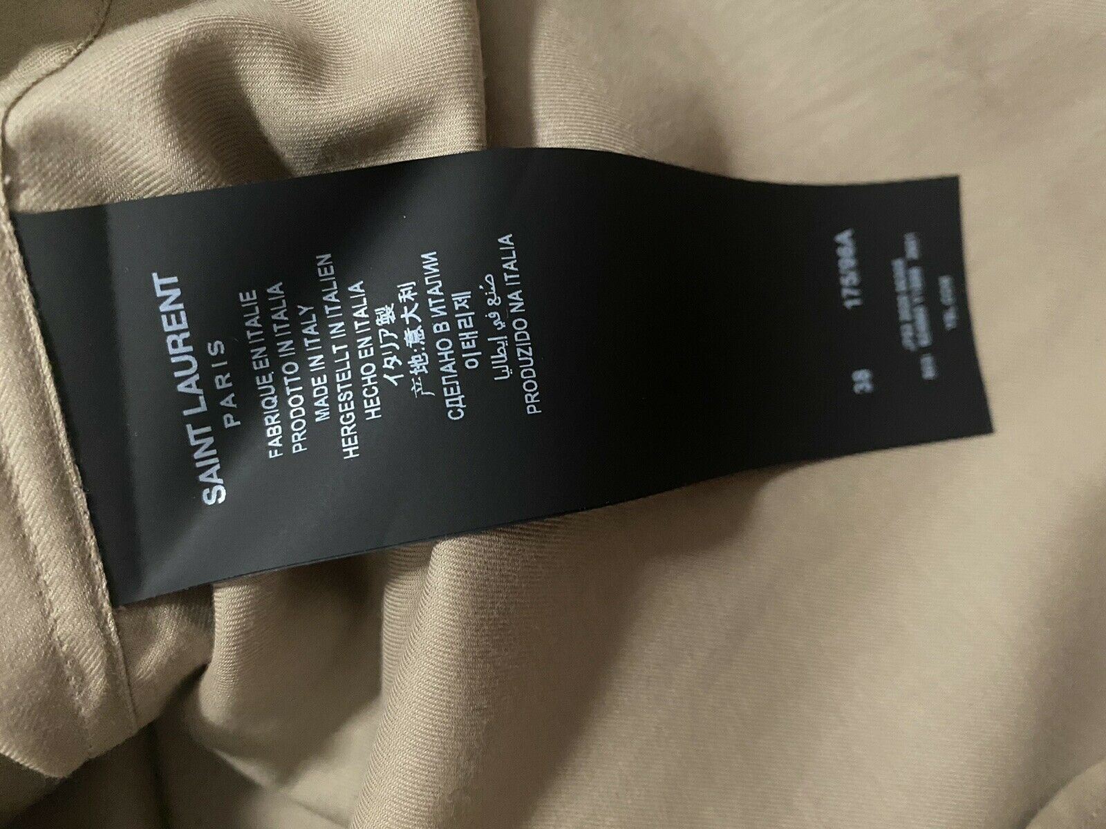 NWT $1190 Мужская рубашка Saint Laurent Бежевая S (38/15) Италия